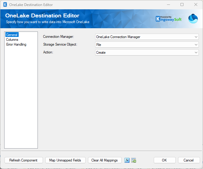 OneLake Destination component.png